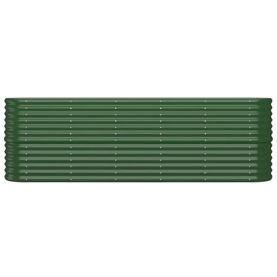 Lit surélevé de jardin Acier galvanisé 224x40x68 cm Vert - 3