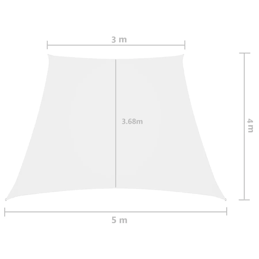 Voile de parasol Tissu Oxford trapèze 3/5x4 m Blanc - 6