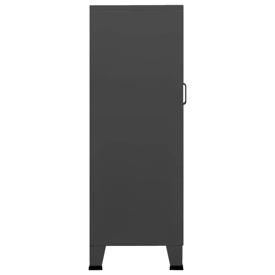 Coffre de rangement industriel Anthracite 70x40x115 cm Métal - 4