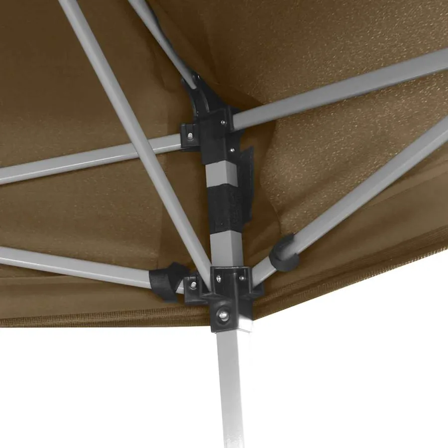 Chapiteau hexagonal et parois latérales 3,6x3,1 m taupe 220g/m² - 6