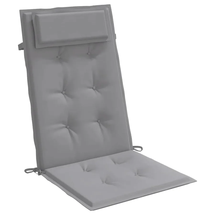 Coussins de chaise à dossier haut lot de 4 gris tissu oxford - 5