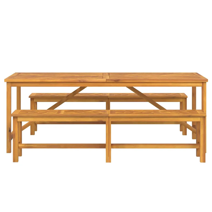 Ensemble de salle à manger pour jardin 3 pc Marron - 7