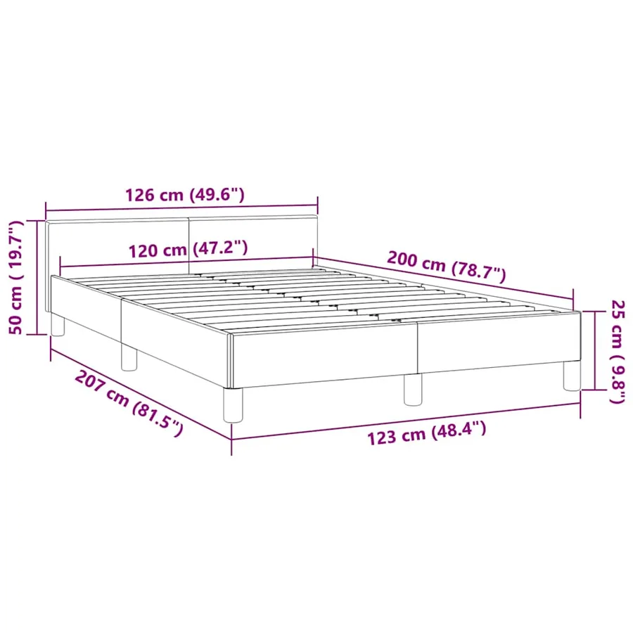 Cadre de lit sans matelas vert foncé 120x200 cm velours - 9