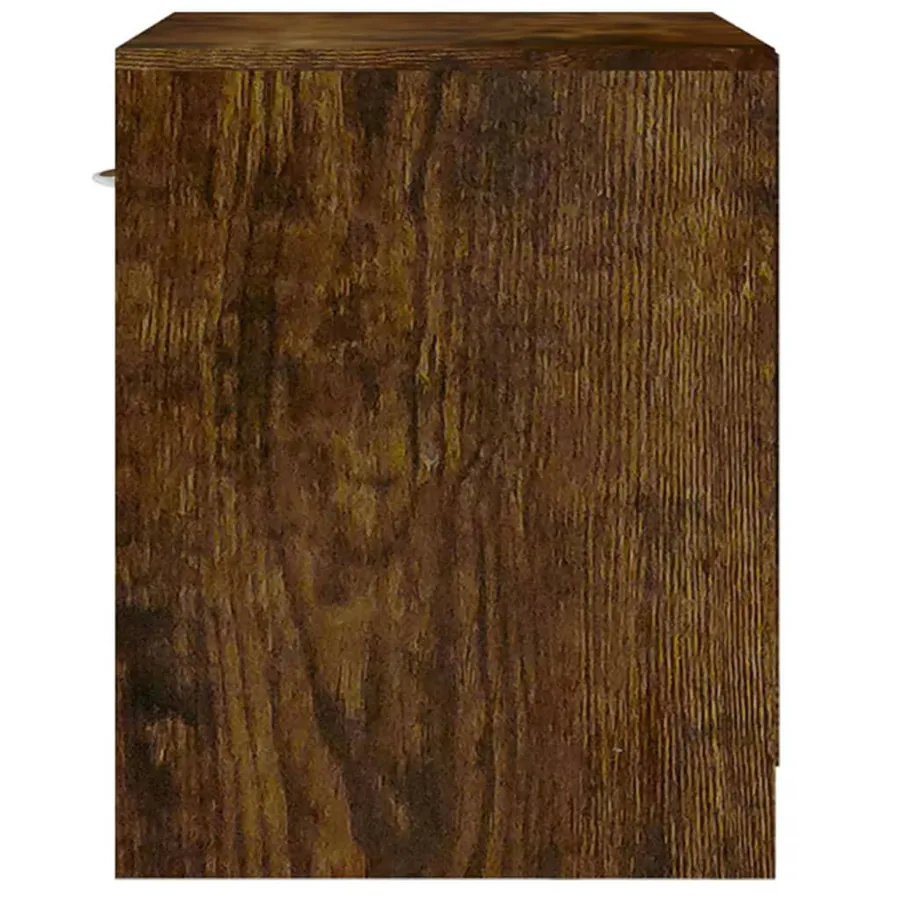 Tables de chevet 2 pcs avec tiroir Chêne fumé - 9