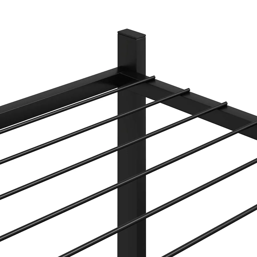 Jardinière 83x25x60 cm Noir Fer - 5