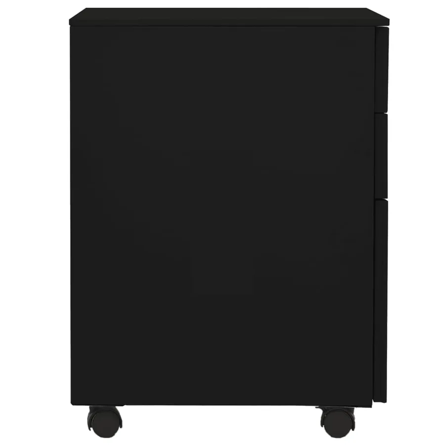 Classeur mobile Noir 39x45x60 cm Acier - 3