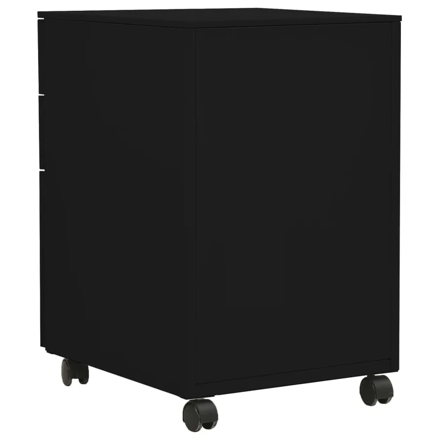 Classeur mobile Noir 39x45x60 cm Acier - 4