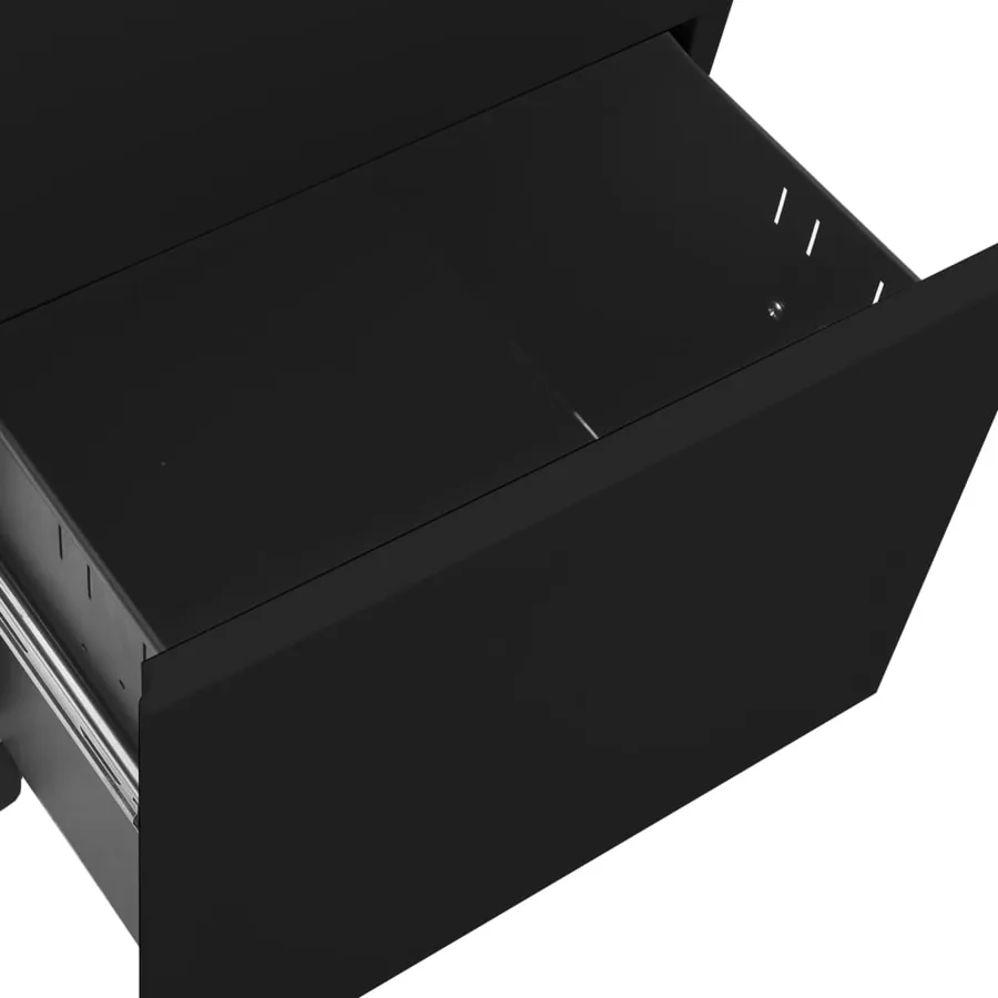 Classeur mobile Noir 39x45x60 cm Acier - 7