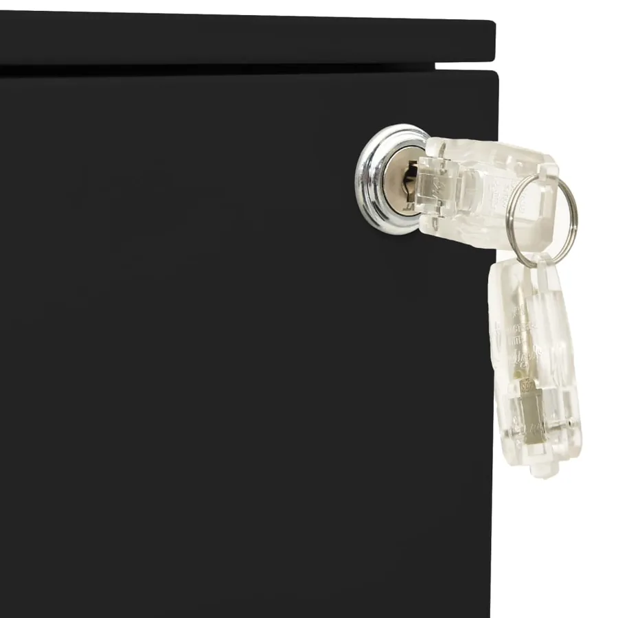 Classeur mobile Noir 39x45x60 cm Acier - 8