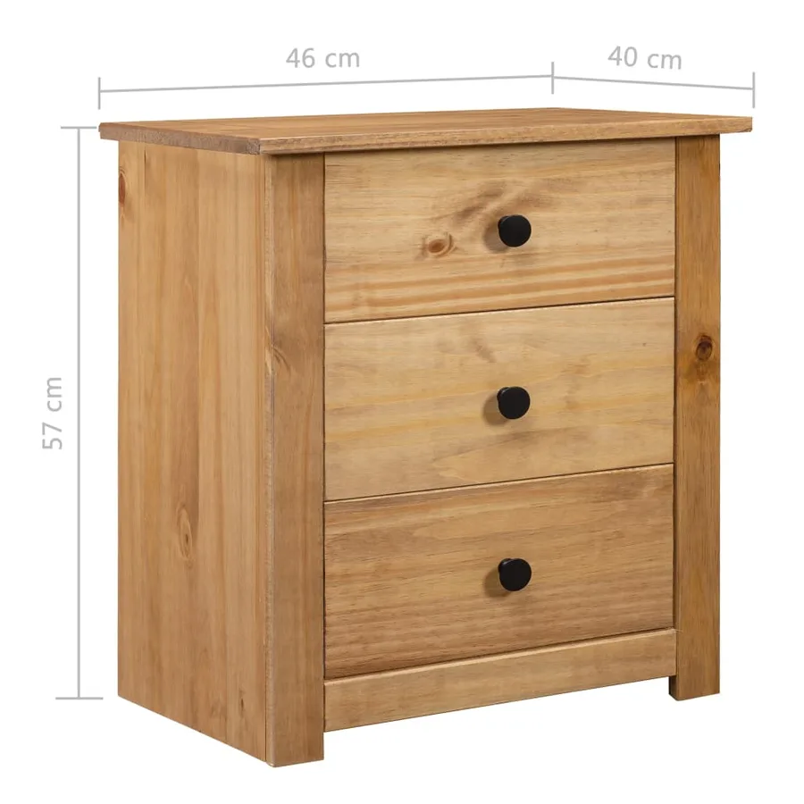 Table de chevet 46x40x57 cm Pin Gamme Panama - 9