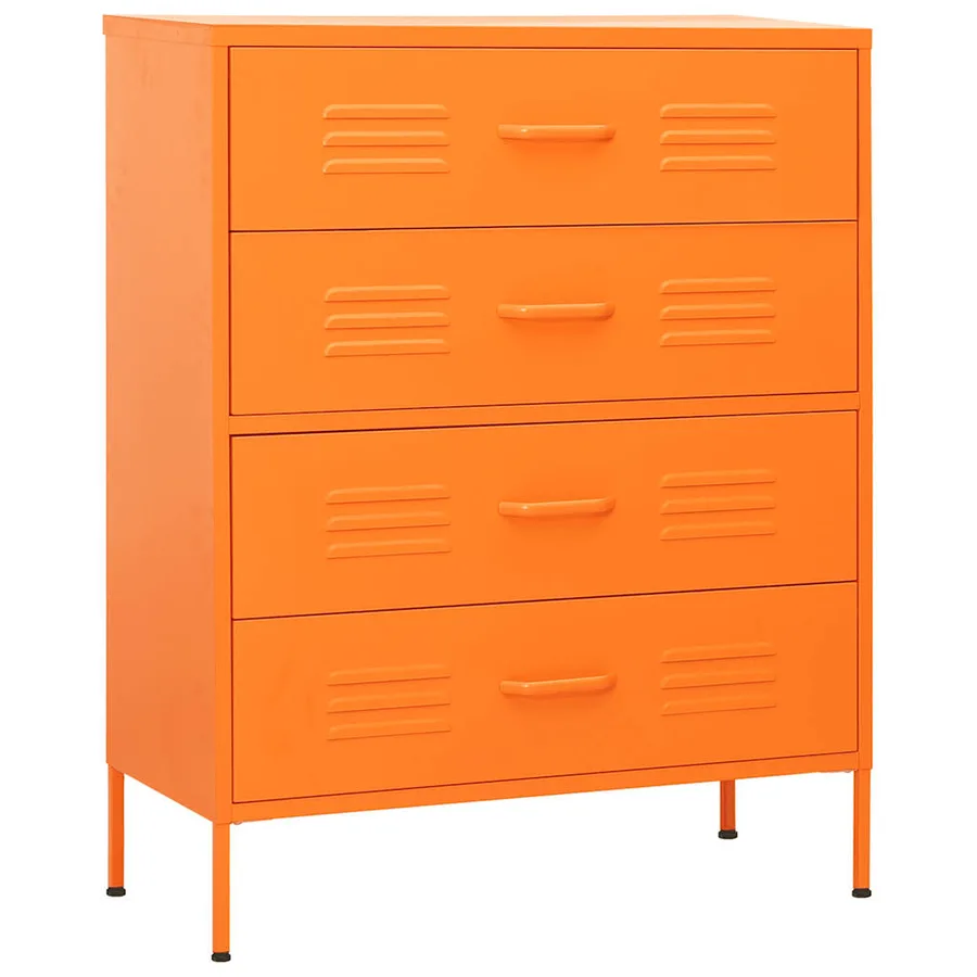 Commode Orange 80x35x101,5 cm Acier - 2