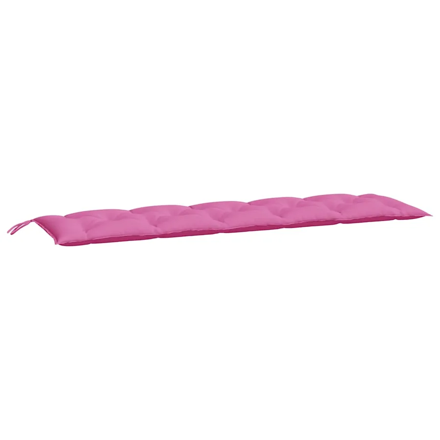 Coussins de banc de jardin lot de 2 rose tissu Oxford - 5