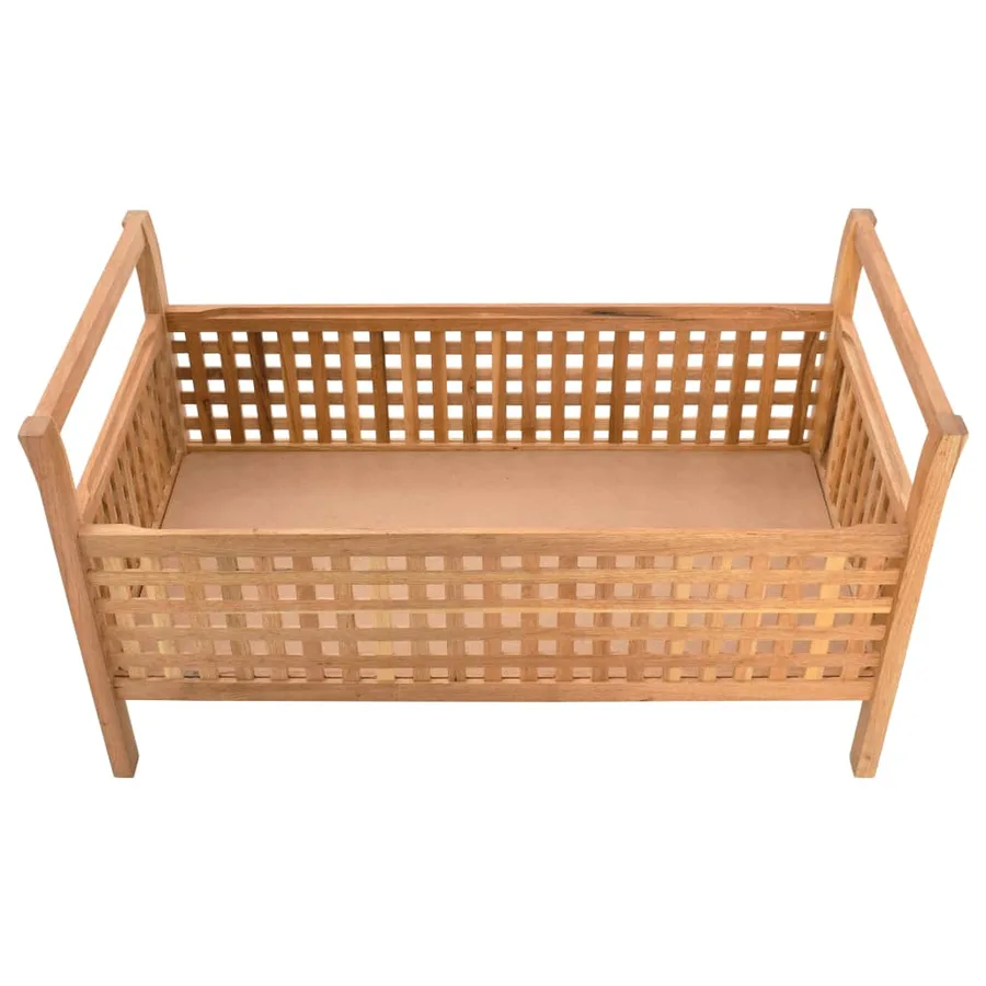 Banc de rangement 93x49x49 cm Bois de noyer massif - 5