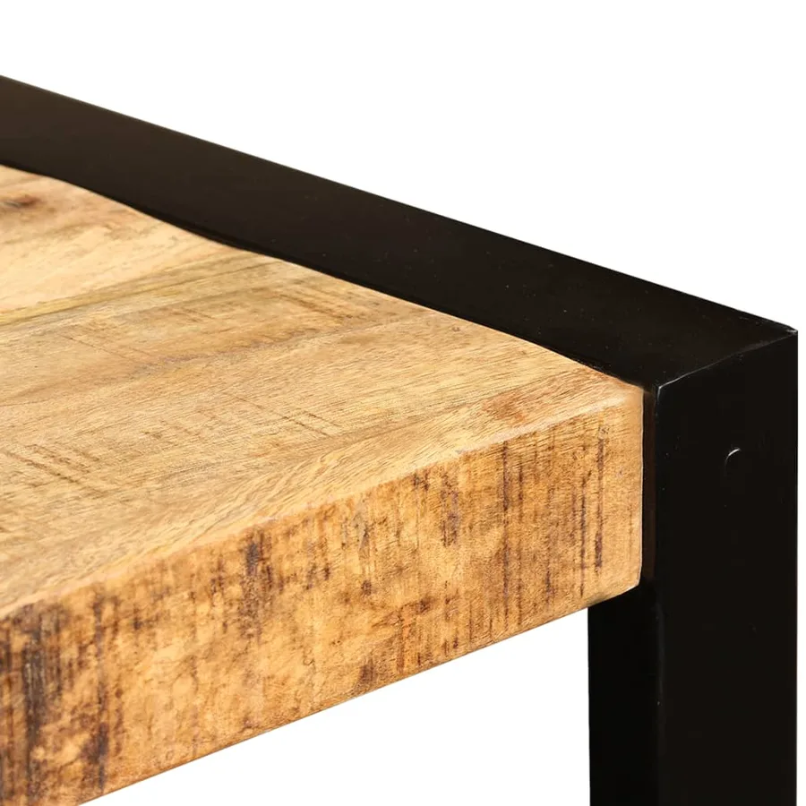 Table à manger Bois de manguier brut 120 cm - 11