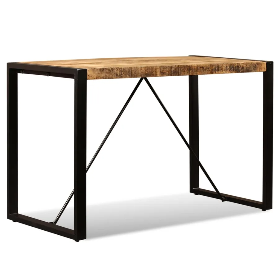 Table à manger Bois de manguier brut 120 cm - 6