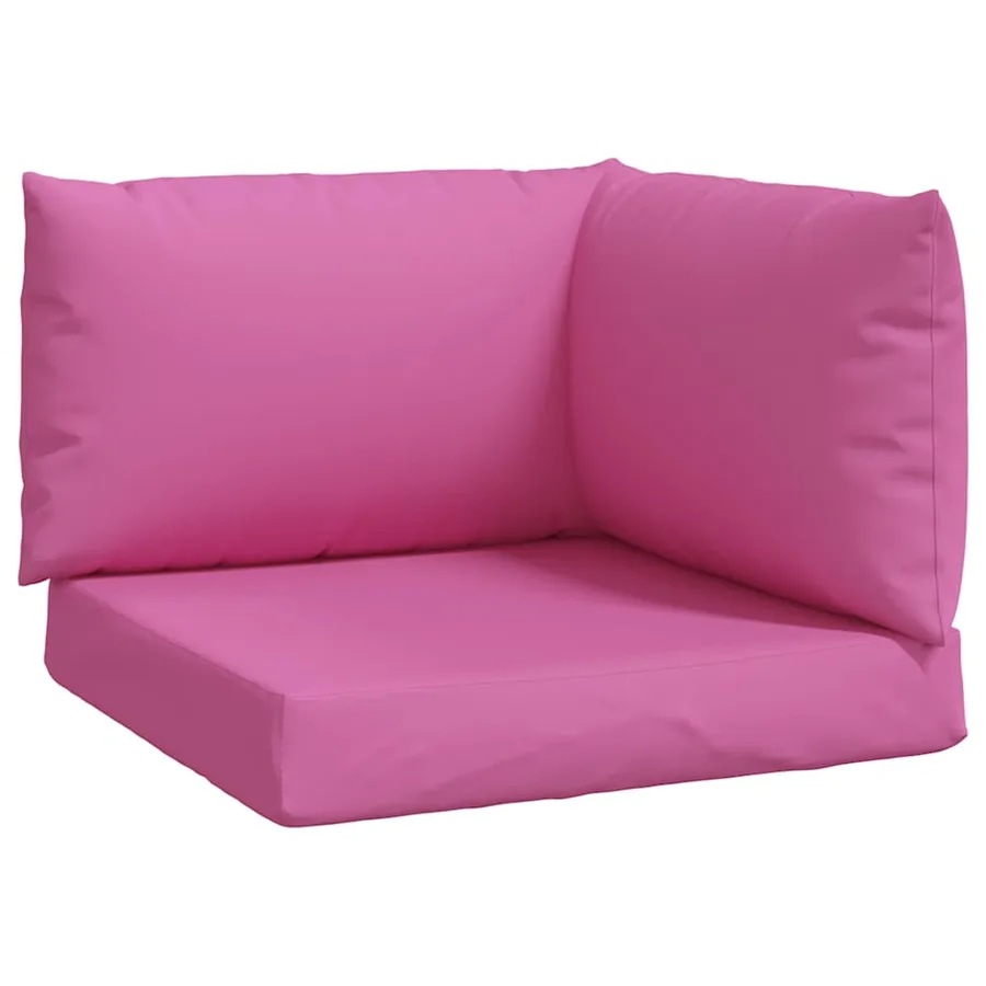 Coussins de palette lot de 3 rose tissu Oxford - 2
