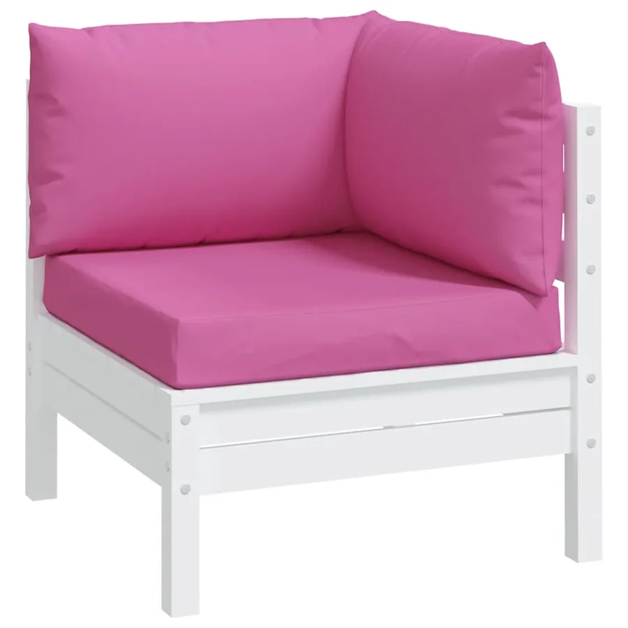 Coussins de palette lot de 3 rose tissu Oxford - 3