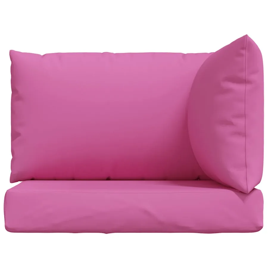 Coussins de palette lot de 3 rose tissu Oxford - 4