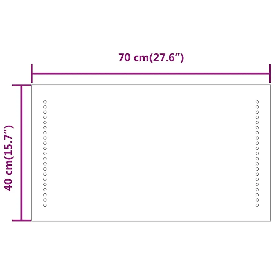 Miroir de salle de bain à LED 70x40 cm - 9
