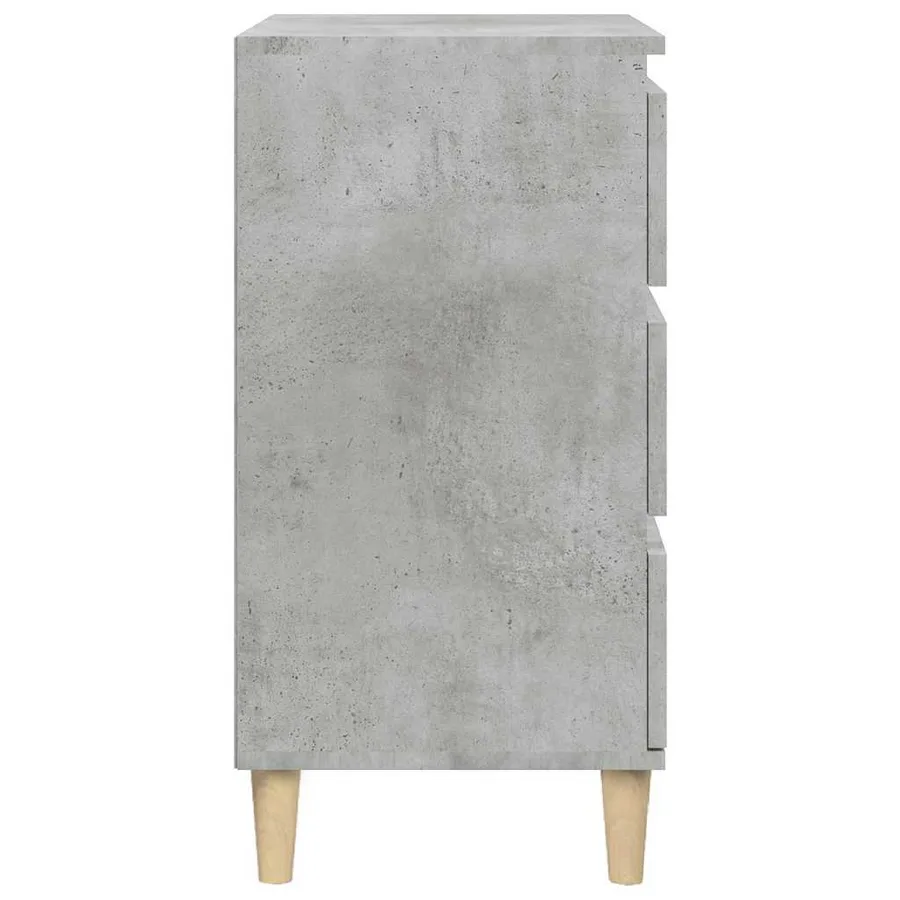 Table de chevet gris béton 40x35x70 cm bois d'ingénierie - 8