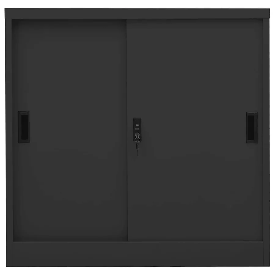 Armoire à portes coulissantes avec jardinière Anthracite Acier - 6
