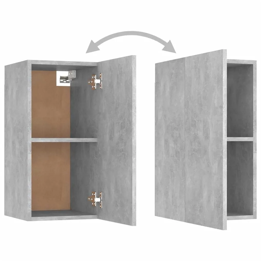 Ensemble de meubles TV 7 pcs Gris béton Bois d'ingénierie - 9