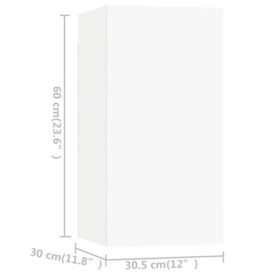Ensemble de meubles TV 7 pcs Blanc Bois d'ingénierie - 7