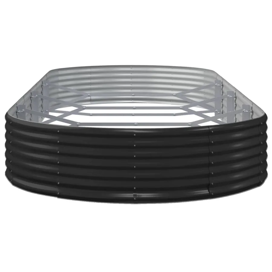 Lit surélevé de jardin Acier galvanisé Anthracite - 4