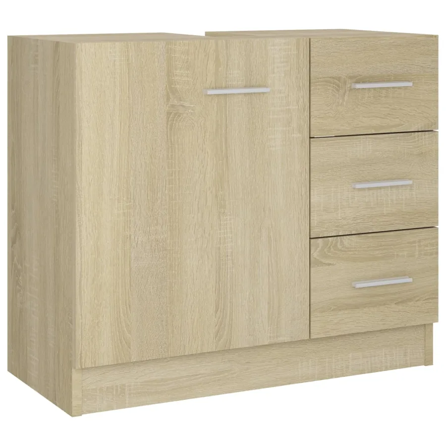 Armoire d'évier Chêne sonoma 63x30x54 cm Bois d'ingénierie - 2