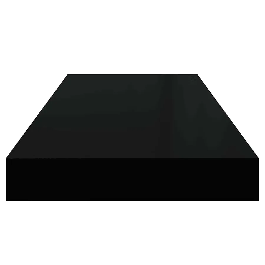 Étagères murales flottantes 4 pcs noir 60x23,5x3,8 cm MDF - 8