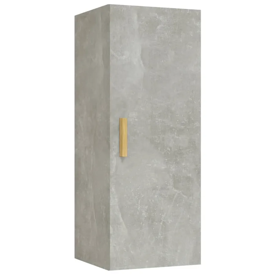 Armoire murale Gris béton 34,5x34x90 cm Bois d'ingénierie - 2