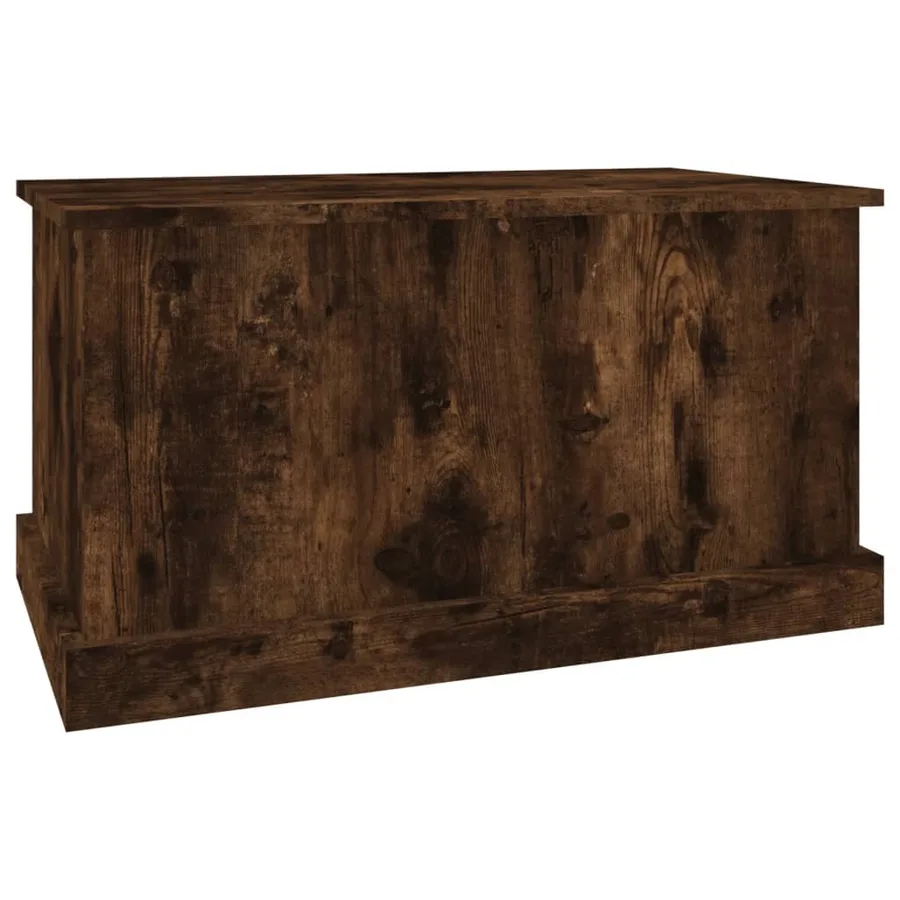 Boîte de rangement chêne fumé 70x40x38 cm bois d'ingénierie - 4
