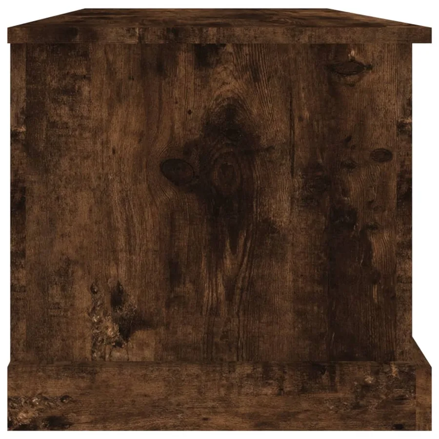 Boîte de rangement chêne fumé 70x40x38 cm bois d'ingénierie - 6