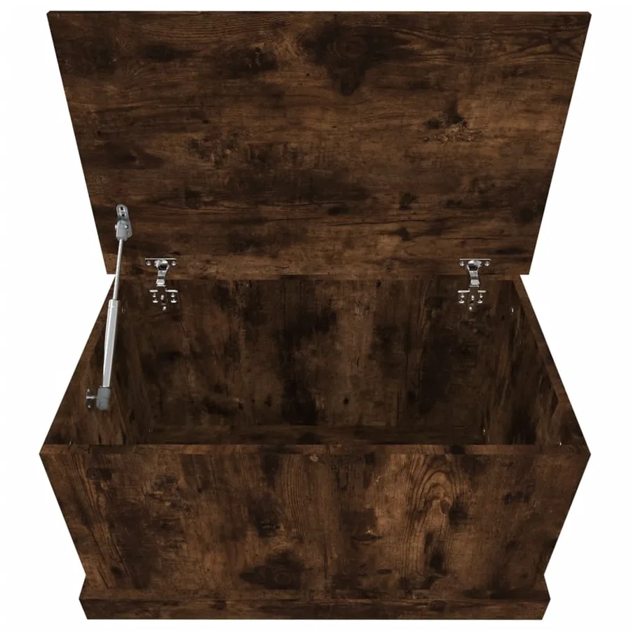 Boîte de rangement chêne fumé 70x40x38 cm bois d'ingénierie - 7