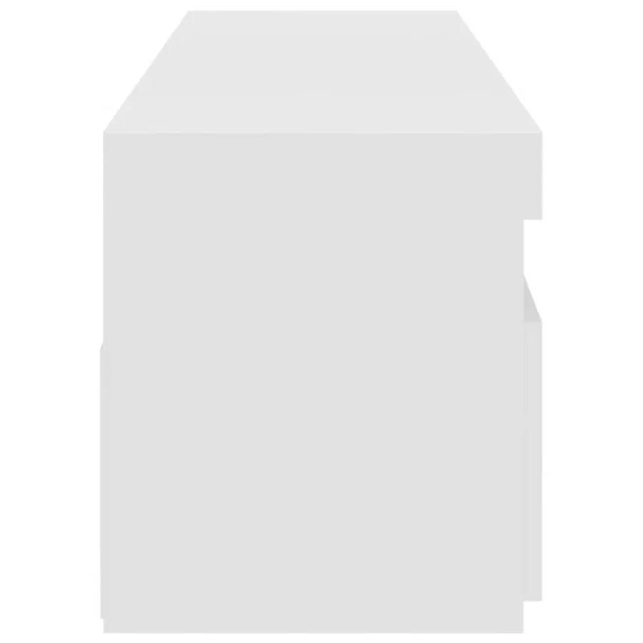 Meubles TV 2 pcs avec lumières LED Blanc 75x35x40 cm - 8