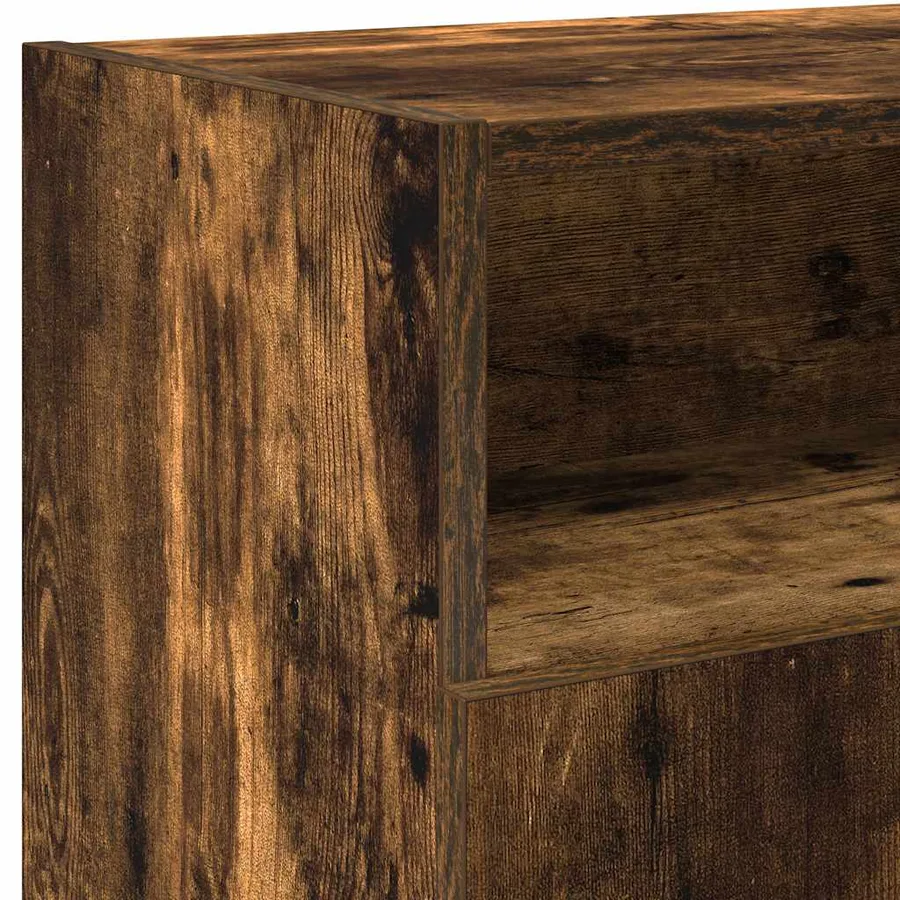 Meuble TV avec lumières LED Chêne fumé 120x30x50 cm - 11