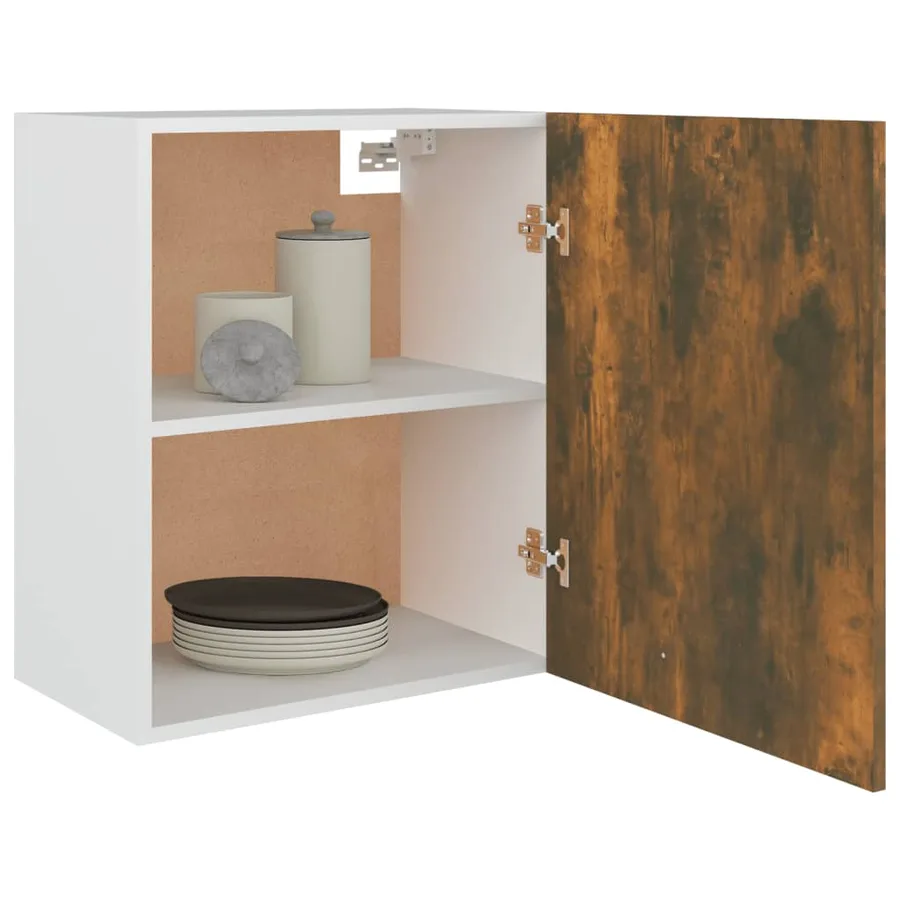 Armoire suspendue "Lyon" Chêne fumé 50 x 31 x 60 cm Bois d'ingénierie - 8