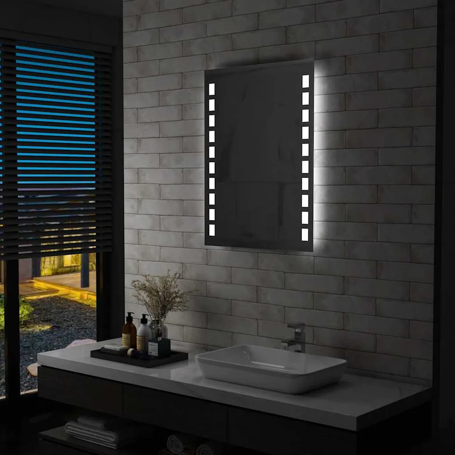 Miroir mural à LED pour salle de bains 60x80 cm