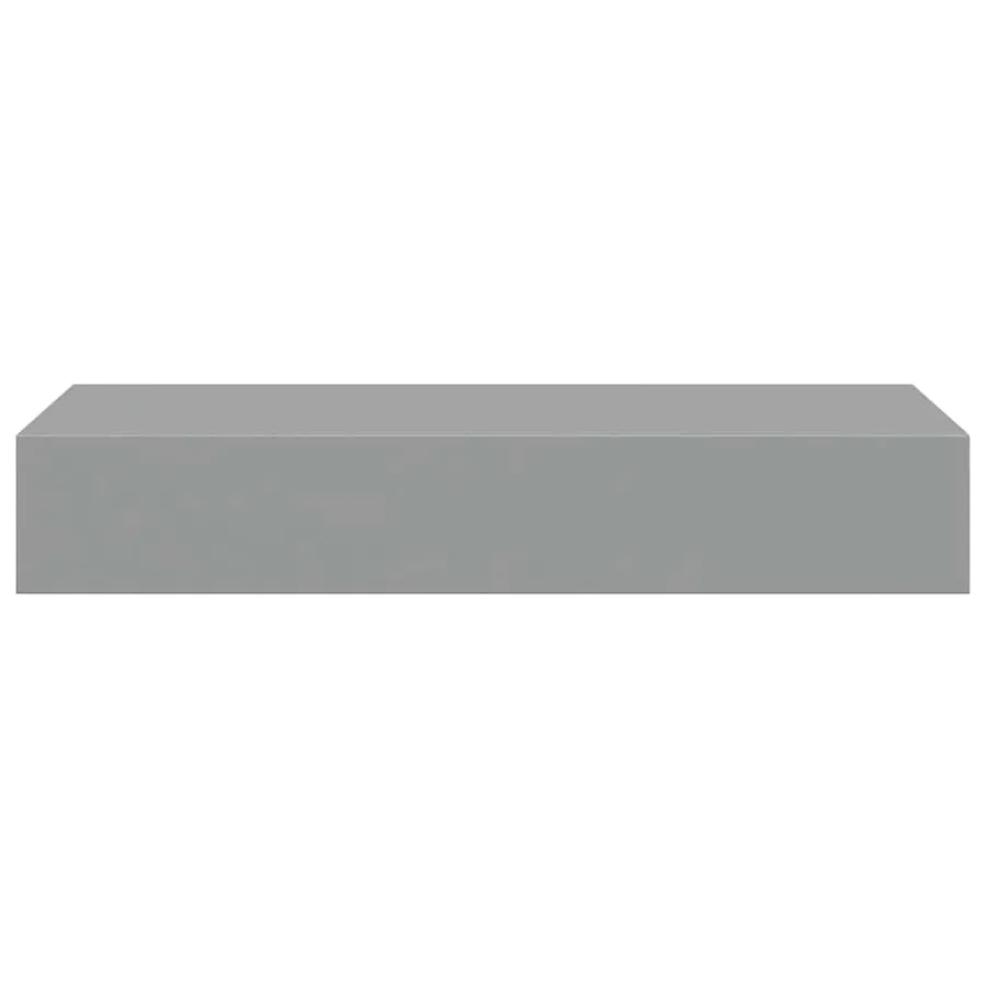 Étagères à tiroirs murales 2 pcs gris 60x23,5x10 cm MDF - 7