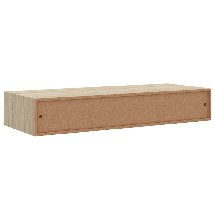 Étagères à tiroirs murales 2 pcs gris 60x23,5x10 cm MDF - 9