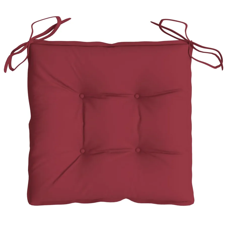 Coussins de palette lot de 6 rouge bordeaux 50x50x7 cm - 6