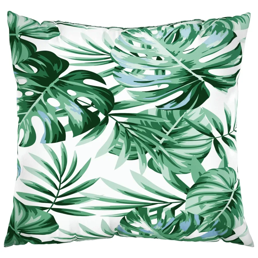 Coussins de canapé lot de 4 motif de feuilles 40x40 cm tissu - 3