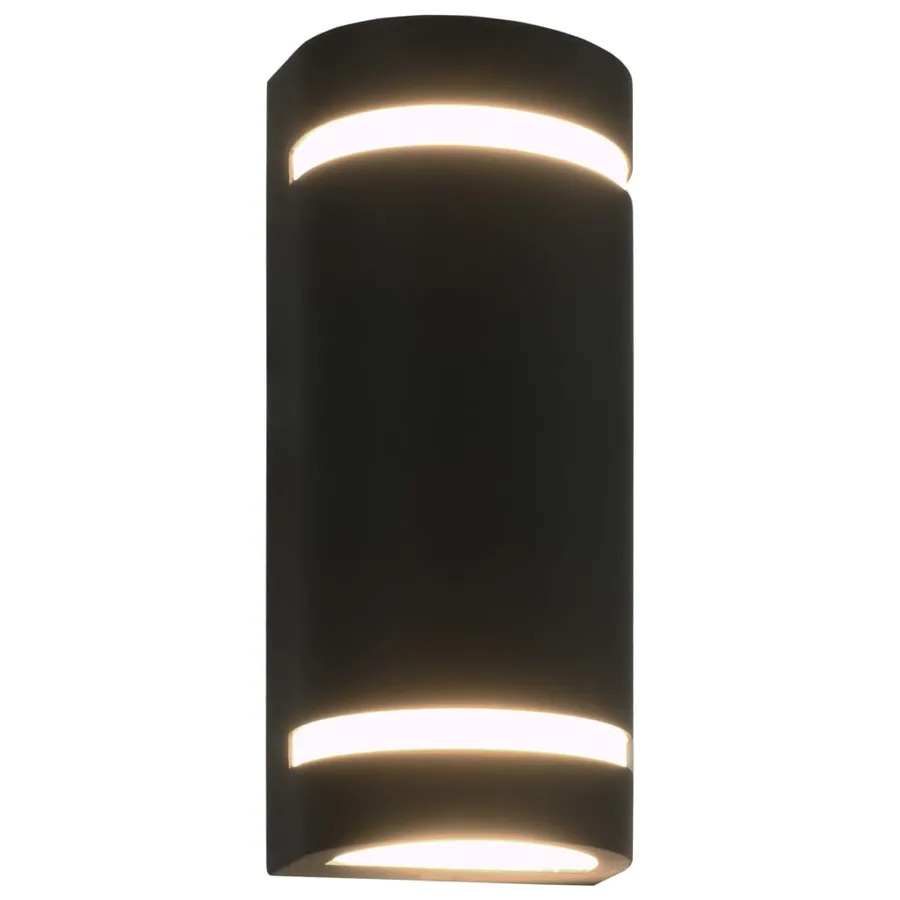 Appliques murales d'extérieur 2 pcs 35 W Noir Demi-rond - 2
