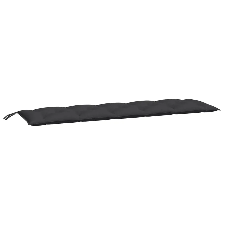 Coussins de banc jardin lot de 2 noir 180x50x7 cm tissu Oxford - 3