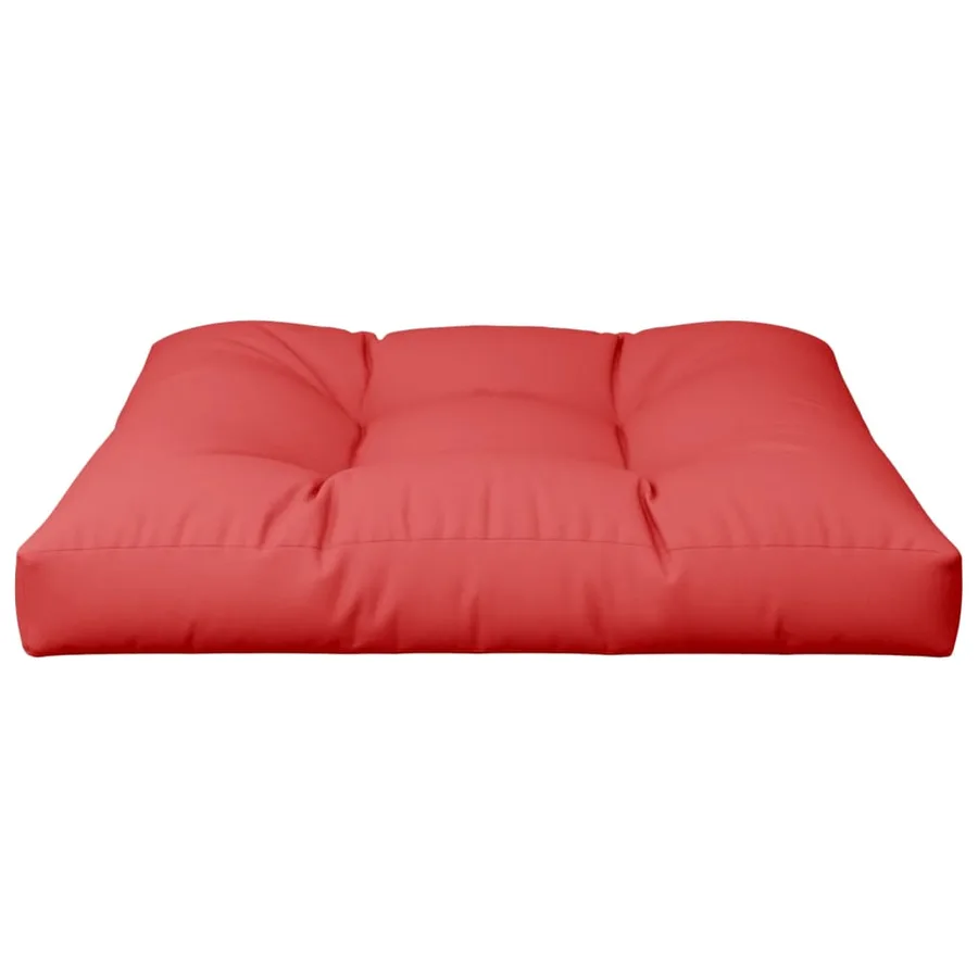 Coussin de palette rouge 70x70x12 cm tissu - 4