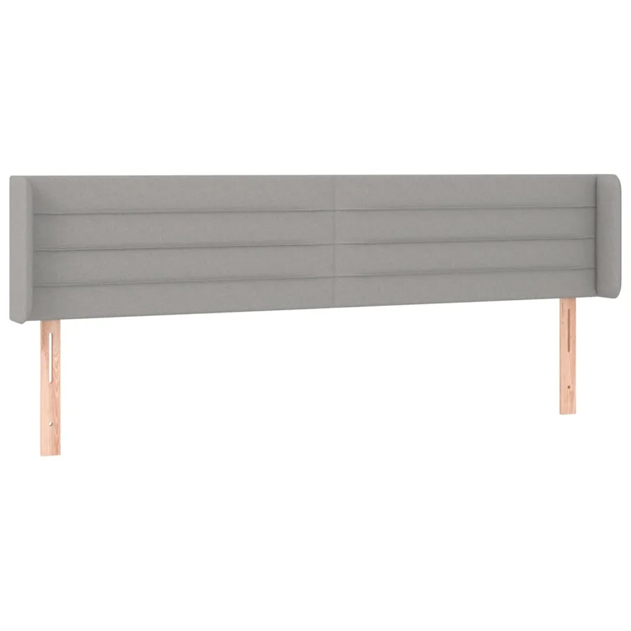 Tête de lit à LED Gris clair 203x16x78/88 cm Tissu - 3