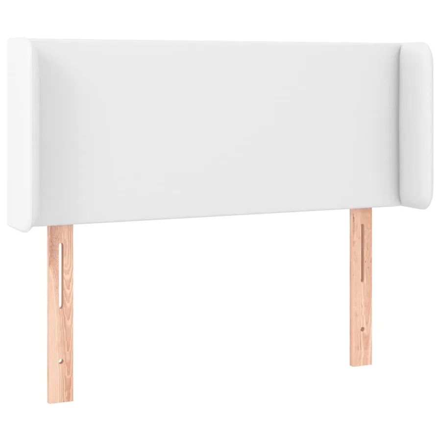 Tête de lit avec oreilles Blanc 103x16x78/88 cm Similicuir - 2