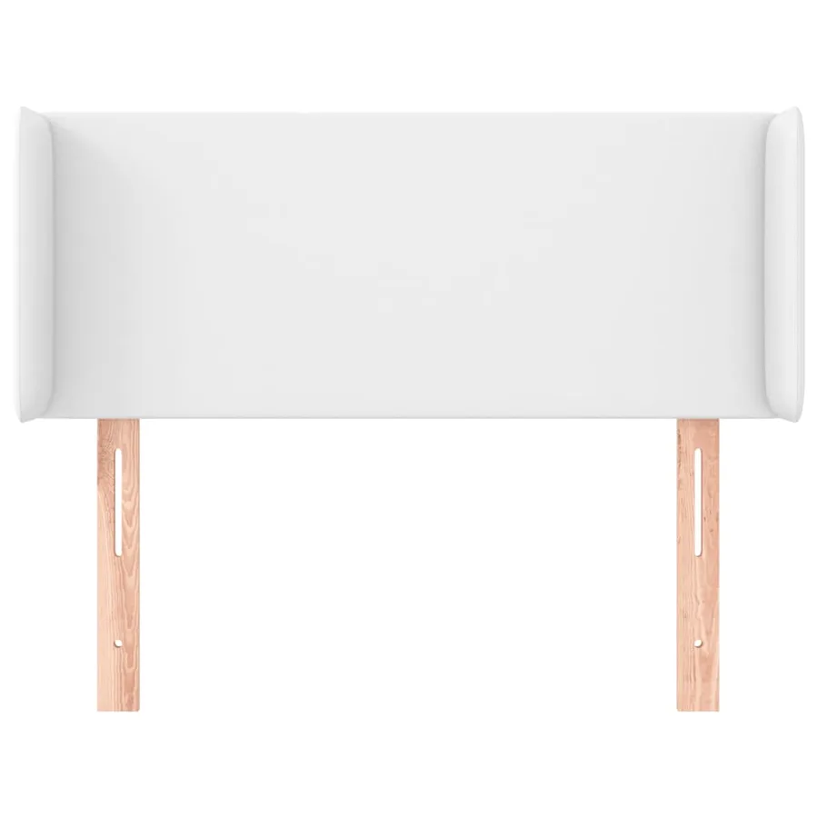 Tête de lit avec oreilles Blanc 103x16x78/88 cm Similicuir - 3