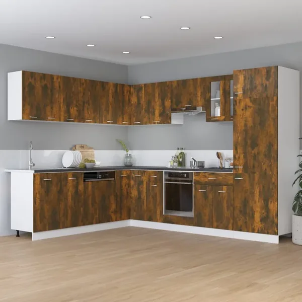 Armoire à tiroirs "Lyon" Chêne fumé 60 x 46 x 81,5 cm Bois d'ingénierie