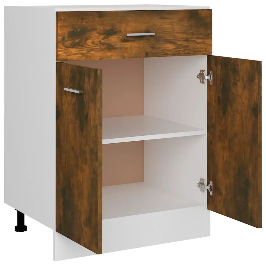 Armoire à tiroirs "Lyon" Chêne fumé 60 x 46 x 81,5 cm Bois d'ingénierie - 7